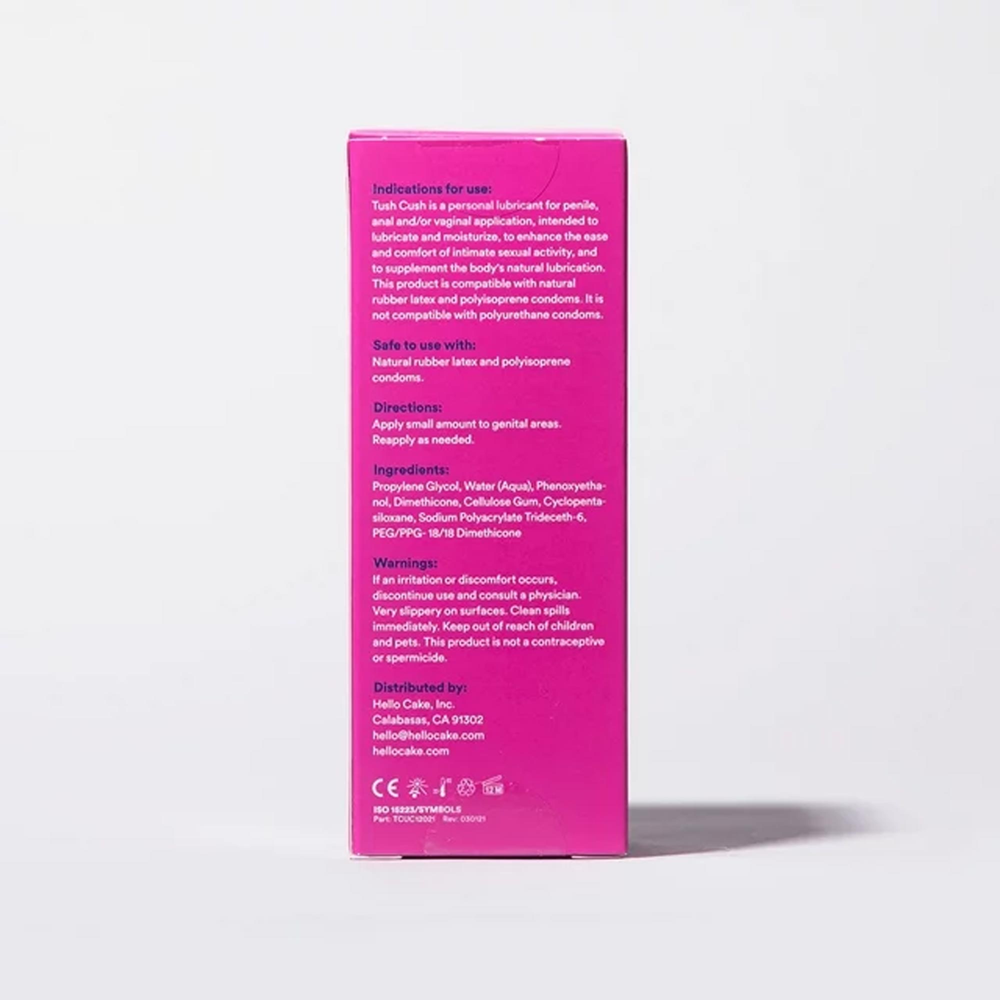 Hello Cake Tush Cush Lube, Personal Jelly Lubricant, Unisex, 1.7 fl oz – Image 2